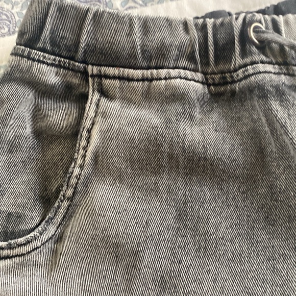 One Teaspoon faded black drawstring wide leg jeans, size Medium - Picture 9 of 12